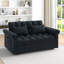Loveseats Sofa Bed With Pull-Out Bed,Adjsutable Back-Black