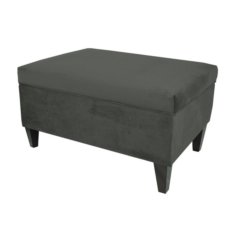 Zariyah Upholstered Ottoman, Pewter