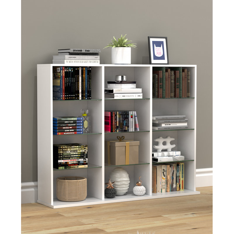Nereine 81cm H x 102cm W Standard Bookcase, White