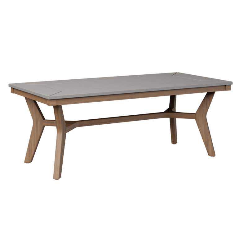 Berlin Gardens Mayhew Rectangular Coffee Table, Antique Mahogany, Light Gray