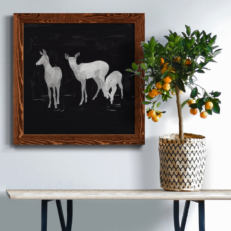 Toile encadrée sophistiquée Whitetail II-Premium - prête à être accrochée, H 31,5 po x l 31,5 po x P 1 po, Érable encadré