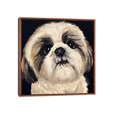 «Shih Tzu On Black I», reproduction de photo