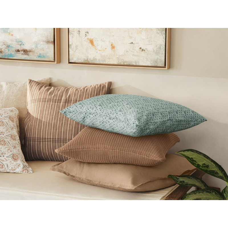 Fernwood Organic Square Pillow Cover, Chestnut