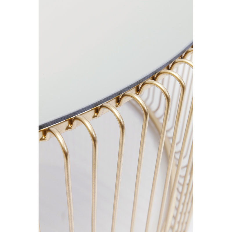 Coffee Table Wire Uno Ø80cm, Nickel/Copper