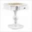 Table de jeu avec échecs / dames / backgammon et 2 tiroirs | Bois et bois aggloméré | Traditionnel | Blanc-122432631