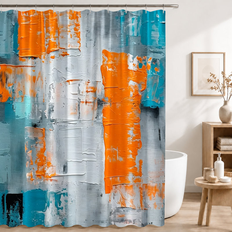 Shower Curtains with Hooks Included