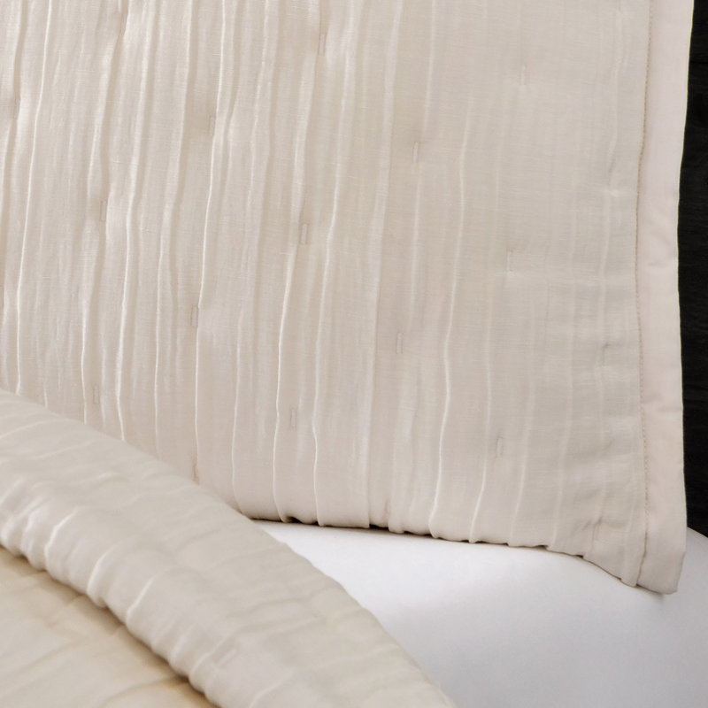 Meditate Linen Blend Sham, Ivory, King