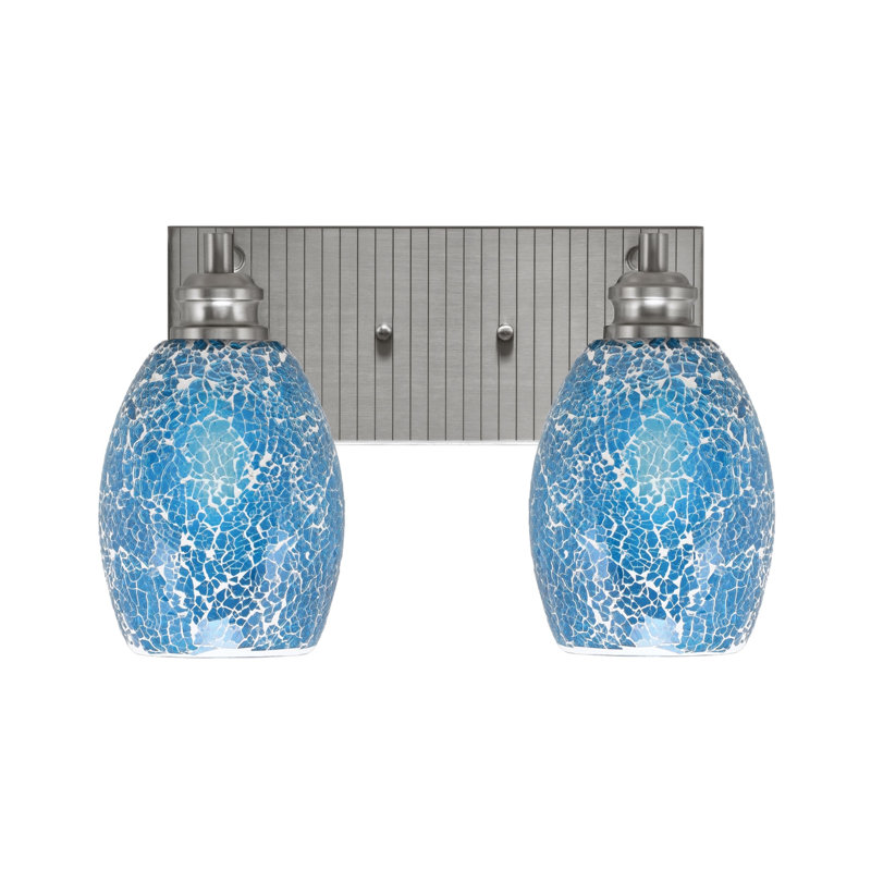 Éclairage pour meuble-lavabo à 2 lumières Gulshad, Nickel brossé