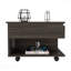 Table basse à plateau relevable avec roulettes et finition espresso carbone-594941873