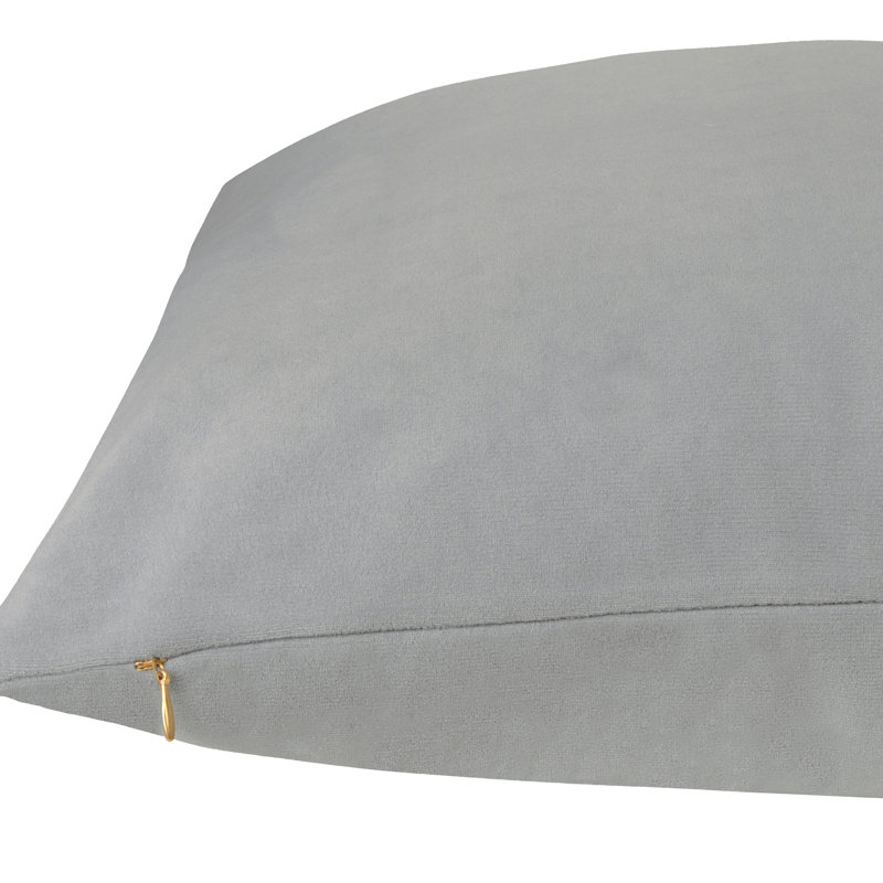 Housse de coussin en velours Delara 20 x 20, paquet de 1 - Housse de coussin décoratif avec fermeture à glissière cachée pour canapé, canapé et chambre à coucher