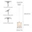 Luminaire suspendu 1 lumière (ensemble de 2)