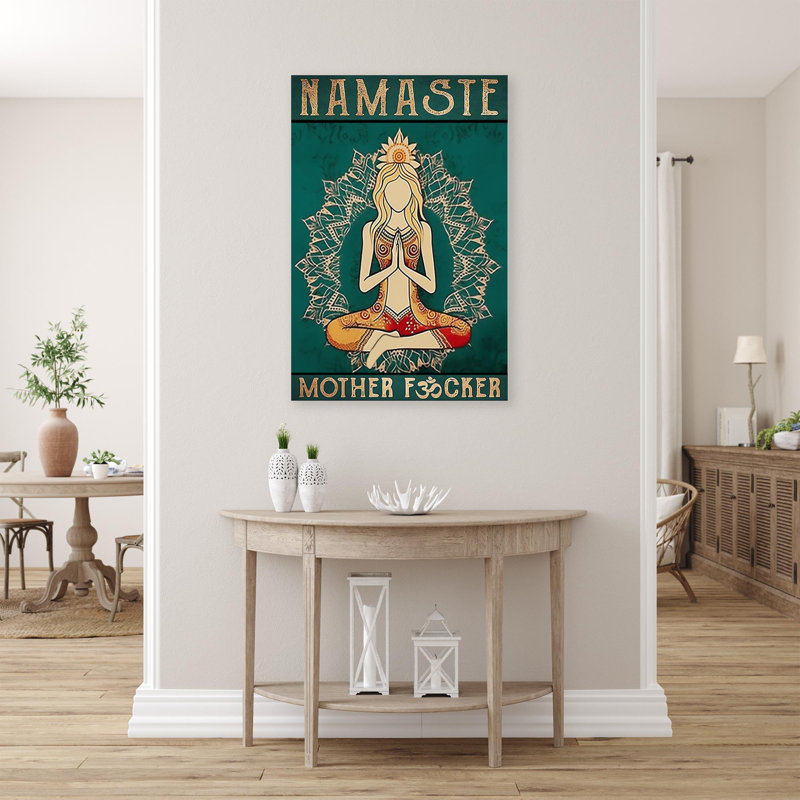 «Yoga Namaste» sur toile, impression, H 14 po x l 11 po x P 1,25 po
