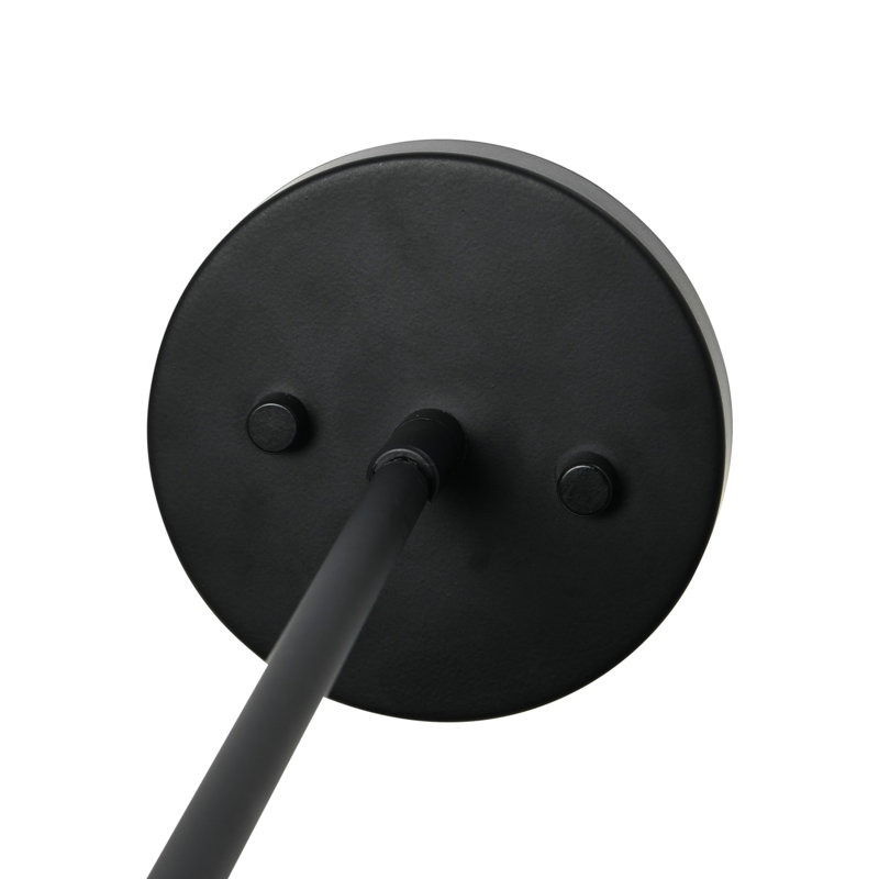 Luminaire suspendu empire 1 lumière avec détails en verre Daiten, Noir