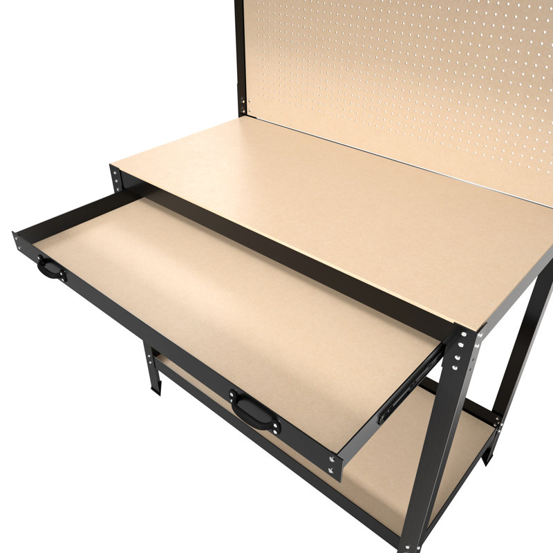 Établi 63 po avec outils et tiroirs - capacité de 300 lb, imperméable, rouille - pour le garage, la maison, l'atelier, le bureau de prévention de la rouille, la maison