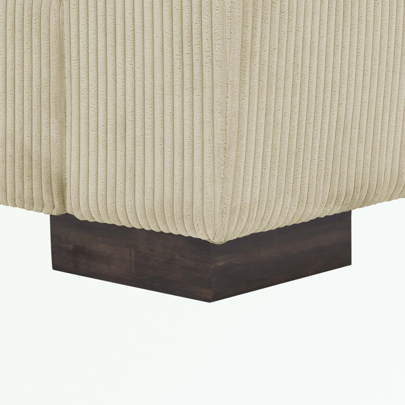 Upholstered 81'' Sofa, Cream Corduroy Duplicate 1