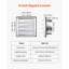 6 Inch Square Wall Vent Cover Louvred Stainless Steel AC Vent 1 Pack-116167762