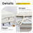 Bench cushion,High-resilience foam cushion with removable, washable cover and tie-back straps. Suitable for various indoor settings including sofas, shoe cabinets,59" x 18" x 3",White-1457777676-1457777673