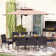 Rectangular 8 - Person 84'' Long Dining Set with Cushions and Umbrella