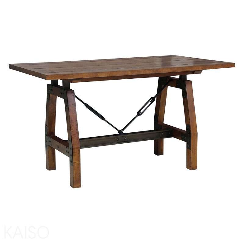 Mobilier de salle à manger à hauteur de comptoir rustique brun et bronze industriel 1pc