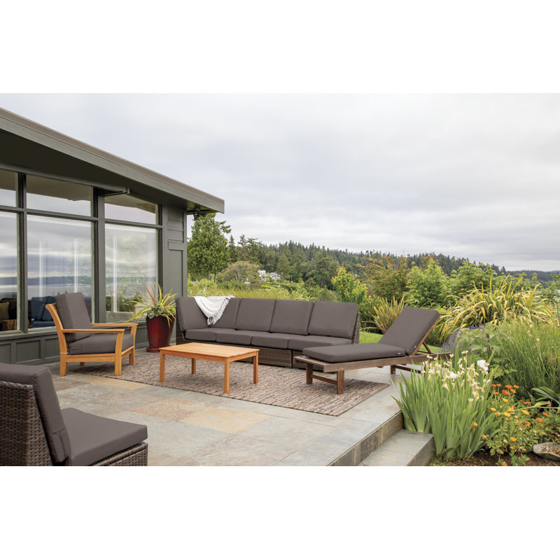 Jaylon Outdoor Chaise Lounge Cushion, Dark Taupe, 3"H x 21"W x 72"D