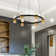 Ellegi 24" Ring 100-277V Up-Down 6-Light Height Adjustable ETL Certified Integrated LED Chandelier