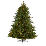 Lighted Artificial Pine Christmas Tree