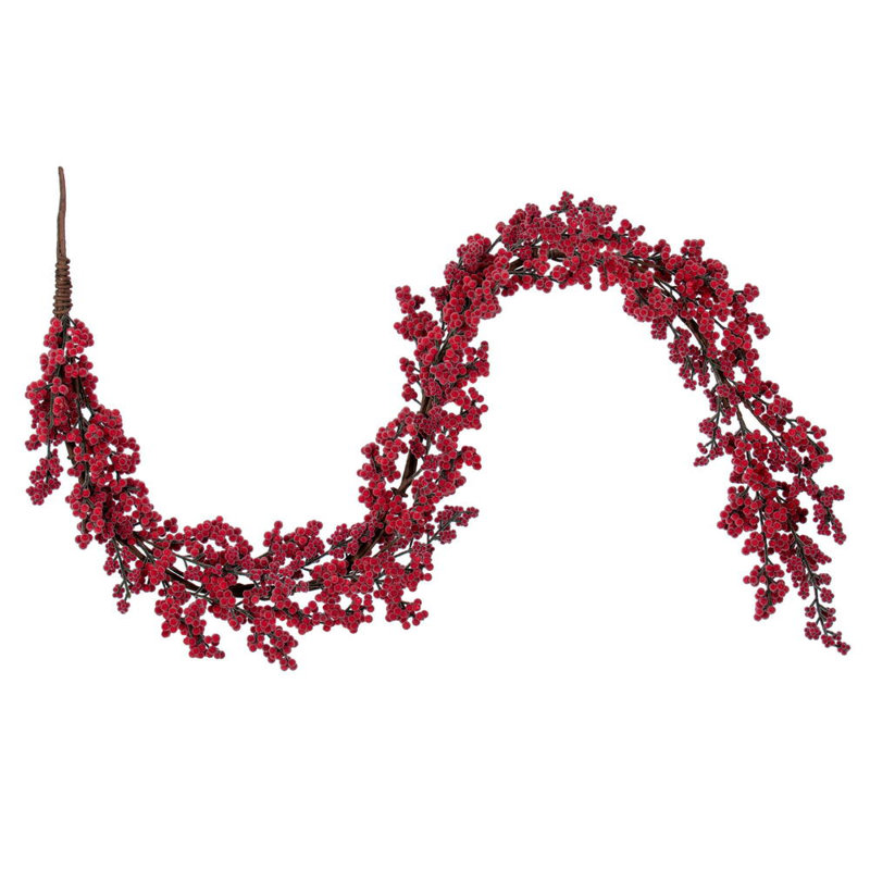 Primrue 5' Red Ice Berry Garland