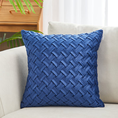 Velvet Weave Geometric Velvet Throw Pillow