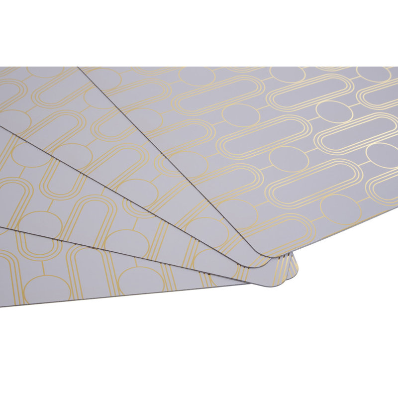 Anyia Geometric Rectangle Placemat, Purple