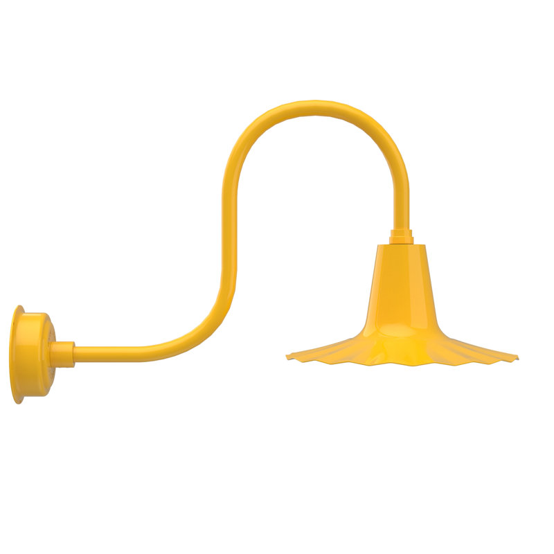 Iris LED Wall Light, 7.5" H x 16" W x 16" D, Yellow