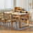 Burlywood Rectangular Solid Wood Dining Table-115342409