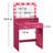 Vanity Desk With Mirror And Lights, Dressing Table With Large Drawer, 2 Level Storage Dresser 3 Lighting Modes Adjustable Brightness-544688476