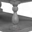 Table basse U_STYLE avec pieds en colonne de style artistique et placage de pin luxueux pour un charme intemporel, convenant au salon et à la salle d'étude