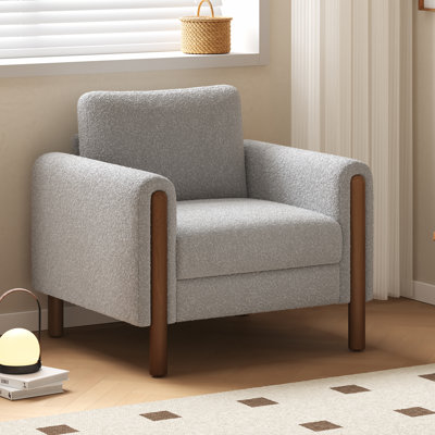 Très grand fauteuil d'appoint rembourré Elara