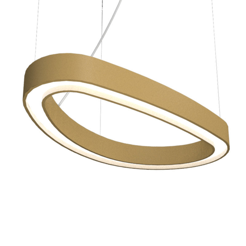 1 - Light LED Pendant, Imbuia, 1.95" H x 54.6" W x 29.45" D