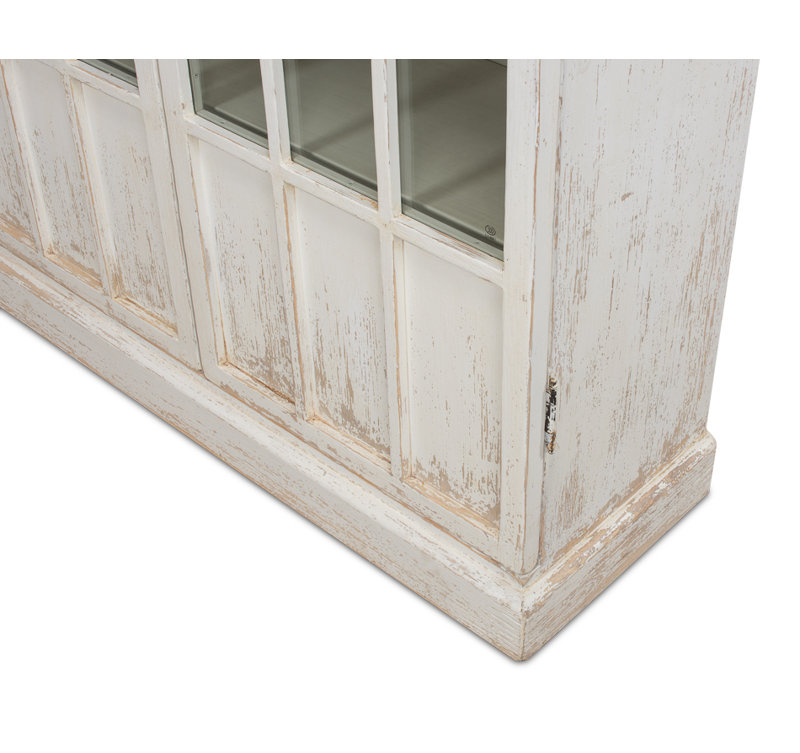Glass China Cabinet, White