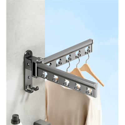 Solie Wall-Mounted Retractable Clothes Rack