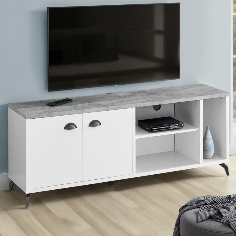 Meuble télé moderne et contemporain, Blanc