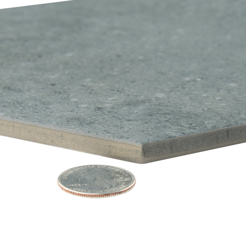 Atlas Hex 8-5/8 In. X 9-7/8 In. Porcelain Floor And Wall Tile, Gray