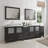  Framed 96" Freestanding Double Sink Bathroom Vanity with Engineered Marble Top and Matching Mirrors-27042780