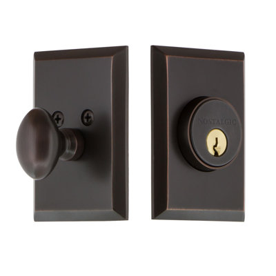 Nostalgic Warehouse New York Plate Single Cylinder Deadbolt