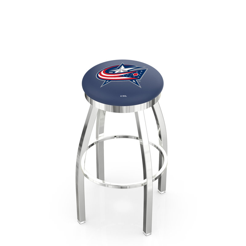 NHL Swivel Extra Tall Stool, Columbus Blue Jackets, Chrome, "Counter Stool (25" Seat Height)"