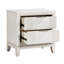 Table de chevet blanche antique avec 2 tiroirs et table de chevet 2 avant