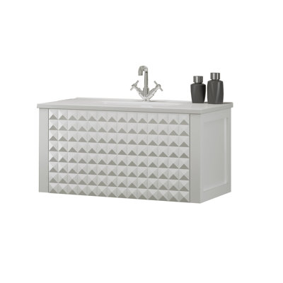 Westwood 24 " W Free Standing Wall Mounted Single Double Single Vanity Bathroom Vanity With Glass Top