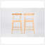 Tabourets de comptoir en bois massif de style moderne Mid-Century 24 po, tabourets de comptoir rembourrés avec pieds en bois pour îlot de cuisine Bar (structure naturelle et coussin beige)