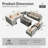 Sei 13 - Piece Modular Outdoor Wicker Sectional Set with Ultra-Wide Armrest,Patio Conversation Set with Cushions and Fire Pit-440150212