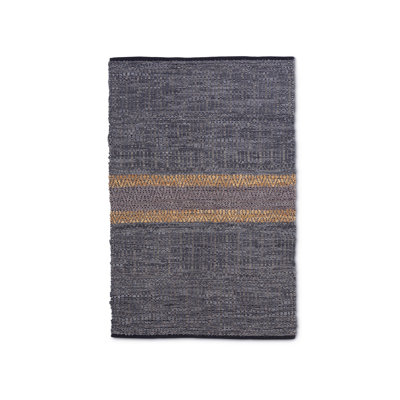 Striped Area Rug in Slate Grey