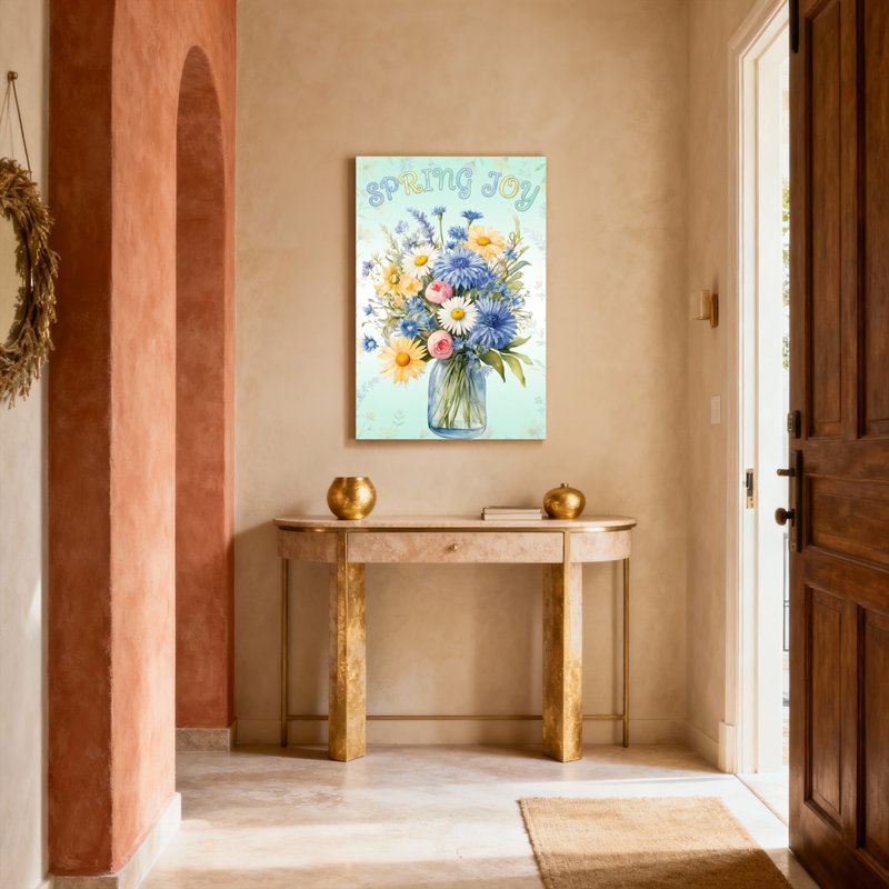 «Spring Joy», ensemble de 1 reproduction de peinture à l'huile sur toile, H 30 po x l 20 po