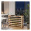 Étagère de rangement modulaire empilable pour bouteilles de vin, finition bois naturel