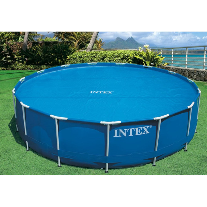 Intex 15' x 42" Inflatable Swimming Pool w/ pool set and Intex 15-Ft  Pool Cover